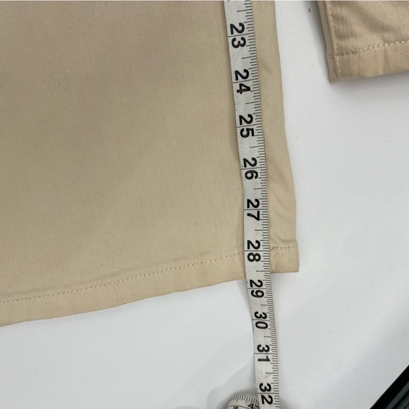 Banana Republic Stone ECRU Wide Leg jeans size 12p - Picture 4 of 10